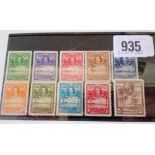 SIERRA LEONE 1932 G5 1/2 -2/- lhm SG 155-64 Cat £29-(10)