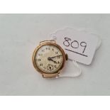 Another ladies wrist watch in 9ct with seconds dial - w/o