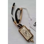 A ladies DECO GENEX wrist watch in 9ct