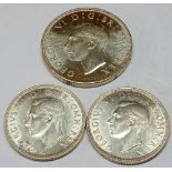 Florin and English and Scottish shillings 1945 BU