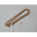 A curb link neck chain in 9ct - 20" long - 7.7gms