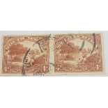 SOUTH AFRICA SG35bc (1930/p 13.5). Fine used. Horizontal pair. Cat £70