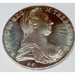 Maria Theresa silver thaler. Mint state