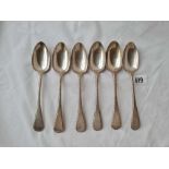 Six matching desert spoons 1841 by WT 258 gms