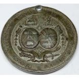 Cheshire Congleton 46mm. Medal Presented to Randle Wilbraham on October 16th 1848 on the 50th