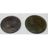 Victoria penny and half penny 1860/1853