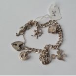 Silver charm bracelet 17g