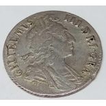 William III sixpence 1697. S.3531 very fine