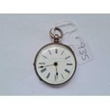 A gents silver pocket watch