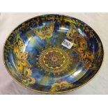 A Fielding's fruit bowl brightly decorated with butterfly's 10 inches dia