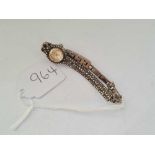 A ladies silver and marcasite wrist watch by Accurist