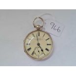 A gents silver pocket watch by A Samuel Liverpool