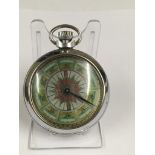 Vintage horse racing spinning gambling gaming pocket watch ( working )