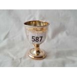 A plain egg cup 2 1/2 inches high B'ham HM 27 gms