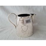 A oval milk jug with tapering body B'ham 1908 by WA 185 gms