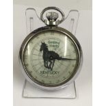 vintage horse racing spinning gambling gaming pocket watch, ( working ).