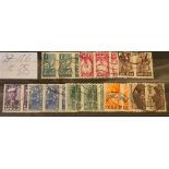 SOUTH AFRICA SG97-104 (1942/44) war set complete. Fine used. Cat £38