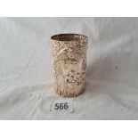 A Dutch embossed bottle holder with import mark for B'ham 1899 59 gms