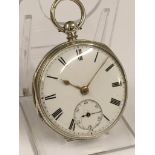 Antique silver fusee pocket watch (signed PH La Frobe Bristol )