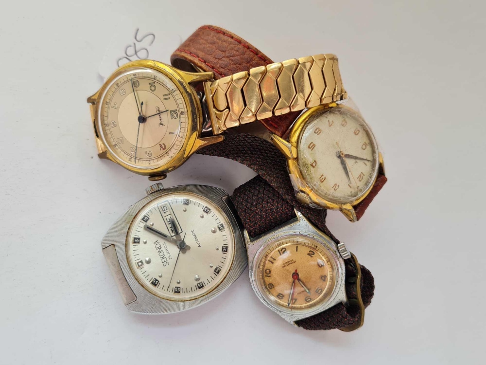 Four gents wrist watches by Sekonda with second sweep and date aperture Accurist with second sweep