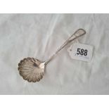 A sifter spoon with shell shaped bowl Sheffield 1906 by TB & S 33 gms