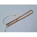 A flat link neck chain 9ct - 3.3 gms