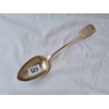 A Victorian Exeter table spoon - 1865 by TS - 63 g.