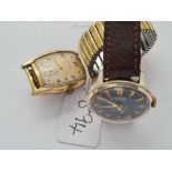 Two gents wrist watches (one ex services with second sweep WO one ex Bulova with seconds dial WO)