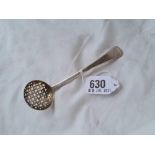 A George III sifter spoon with circular bowl - London 1819 by WE WF