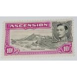 A ASCENSION. SG47b (1944). 10sh top value mint. Cat £48