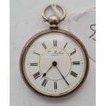 A good ladies silver fob watch by Mathey of Geneve