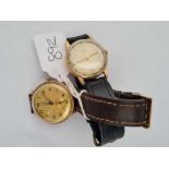 A GENTS TUDOR WRIST WATCH WITH SECONDS SWEEP IN 9CT GOLD TOGETHER WITH A GENTS WRIST WATCH WITH