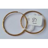 Pair of large 9ct ear hoops 1.4g