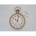A gents metal case Goliath pocket watch with seconds dial