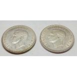 1944 and 1945 half-crowns good grades