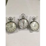 X3 vintage pocket watch stopwatches all working