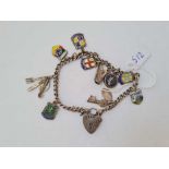 A small silver charm bracelet