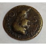 Roman. Divus Augustus brass dupondius Stencil by Caligula. 37-41 AD. S.1811