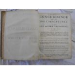 CRUDEN, A. Complete Concordance… 1738, London, 4to cont. fl. cf. hinges cracked