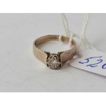 A white gold solitary ring 18ct gold size K - 3.1 gms