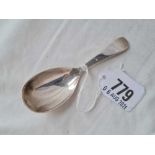 A plain OE pattern caddy spoon, Sheffield 1967, by FH
