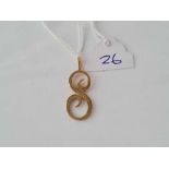 An initial S pendant 9ct - 1.7 gms