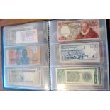 One large book of assorted worldwide bank notes