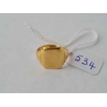 A signet ring 18ct gold size L