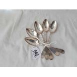 A set of five 18th century Irish tea spoons Dublin by MK - 63 gms