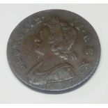 A George II half-penny 1739