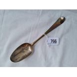 An early George III Hanoverian pattern table spoon, London 1773, by WF, 51g