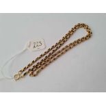 An 18” rope link 9ct antique neck chain 9.6g