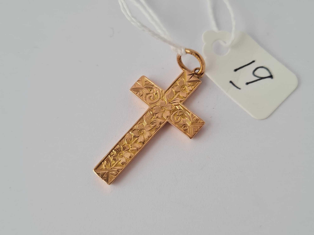 An antique early 1900’s cross hallmarked 1.6g - Image 2 of 2