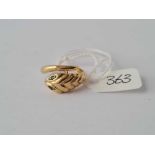 A 9ct snake ring size L